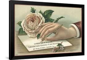 George Hanna, Ladies' and Gents' Fine Shoes Trade Card-null-Framed Giclee Print