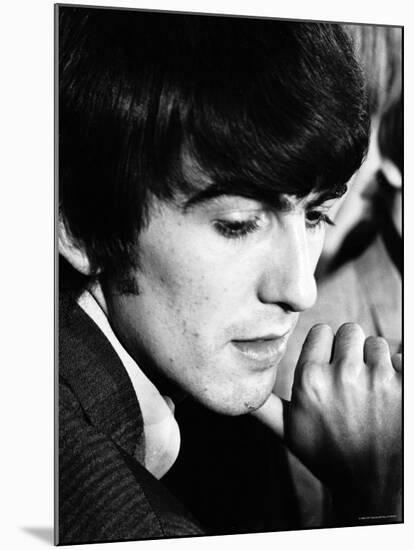 George Harrison, a Member of Music group The Beatles, During an Interview-Bill Ray-Mounted Premium Photographic Print