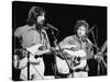 George Harrison and Bob Dylan during the Concert for Bangladesh at Madison Square Garden-Bill Ray-Stretched Canvas