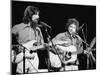 George Harrison and Bob Dylan during the Concert for Bangladesh at Madison Square Garden-Bill Ray-Mounted Premium Photographic Print
