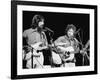 George Harrison and Bob Dylan during the Concert for Bangladesh at Madison Square Garden-Bill Ray-Framed Premium Photographic Print