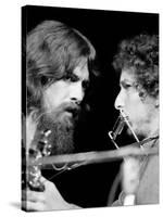 George Harrison and Bob Dylan Performing Together at Rock Concert Benefiting Bangladesh-Bill Ray-Stretched Canvas