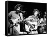 George Harrison, Bob Dylan and Leon Russell Performing for Bangladesh at Madison Square Garden-Bill Ray-Framed Stretched Canvas