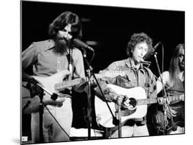 George Harrison, Bob Dylan and Leon Russell Performing for Bangladesh at Madison Square Garden-Bill Ray-Mounted Premium Photographic Print