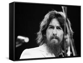 George Harrison Performing at a Rock Concert Benefiting Bangladesh, aka Kampuchea-Bill Ray-Framed Stretched Canvas