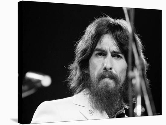 George Harrison Performing at a Rock Concert Benefiting Bangladesh, aka Kampuchea-Bill Ray-Stretched Canvas