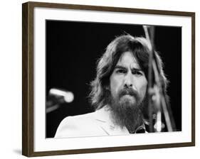 George Harrison Performing at a Rock Concert Benefiting Bangladesh, aka Kampuchea-Bill Ray-Framed Premium Photographic Print