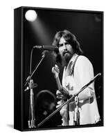 George Harrison Performing at a Rock Concert Benefiting Bangladesh, aka Kampuchea-Bill Ray-Framed Stretched Canvas