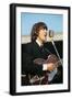 George Harrison Playing Guitar and Singing-null-Framed Photographic Print