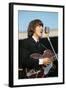 George Harrison Playing Guitar and Singing-null-Framed Photographic Print