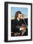 George Harrison Playing Guitar and Singing-null-Framed Photographic Print