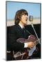 George Harrison Playing Guitar and Singing-null-Mounted Photographic Print