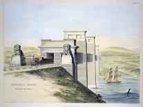 'Britannia Bridge, Anglesey Entrance', Wales, 1849-George Hawkins-Giclee Print