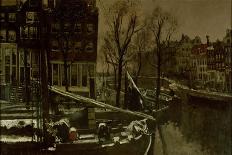 Along the Canal, Amsterdam-George Hendrik Breitner-Framed Giclee Print