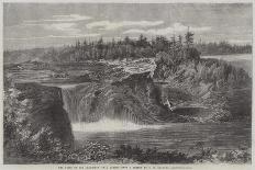 Niagara Falls Village, the Rapids Above the American Falls-George Henry Andrews-Giclee Print