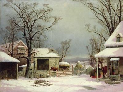 Farmyard in Winter, 1862