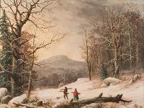 New England Winter-George Henry Durrie-Giclee Print
