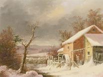 Inn Scene, Seven Miles to New Haven-George Henry Durrie-Giclee Print