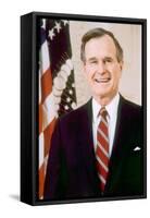 George Herbert Walker Bush, American President-null-Framed Stretched Canvas