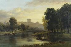 View of the Thames at Richmond-George Hilditch-Framed Stretched Canvas