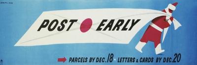 Post Early, Parcels by Dec 18, Letters and Cards by Dec 20-George Him and Jan Lewitt-Art Print