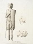View of the Effigy of a Knight from Temple Church, London, 1840-George Hollis-Framed Premium Giclee Print