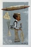 Alberto Santos-Dumont and His Airship, 1901-George Hum-Laminated Giclee Print