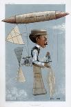 Alberto Santos-Dumont and His Airship, 1901-George Hum-Framed Giclee Print