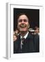 George Hw Bush at Football Game, Rfk Stadium, Washington DC, October 10, 1971-Leonard Mccombe-Framed Photographic Print