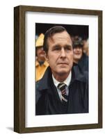 George Hw Bush at Football Game, Rfk Stadium, Washington DC, October 10, 1971-Leonard Mccombe-Framed Photographic Print