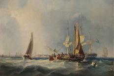 Blowing Hard-Off Cowes, 1834-George Hyde Chambers-Framed Stretched Canvas