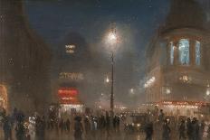 Piccadilly Circus (Oil on Board)-George Hyde Pownall-Giclee Print