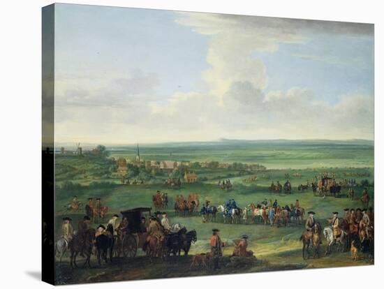 George I (1660-1727) at Newmarket, 4th or 5th October 1717, c.1717-John Wootton-Stretched Canvas