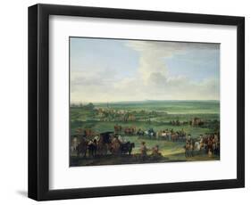 George I (1660-1727) at Newmarket, 4th or 5th October 1717, c.1717-John Wootton-Framed Giclee Print