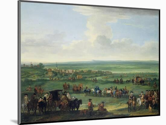 George I (1660-1727) at Newmarket, 4th or 5th October 1717, c.1717-John Wootton-Mounted Giclee Print