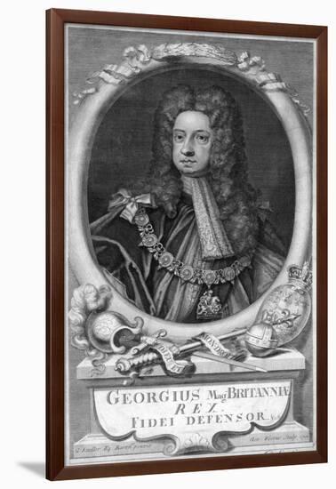 George I, King of Great Britain, 18th Century-George Vertue-Framed Giclee Print