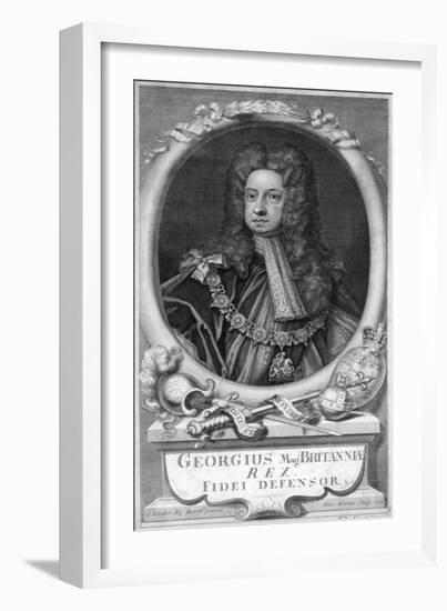 George I, King of Great Britain, 18th Century-George Vertue-Framed Giclee Print