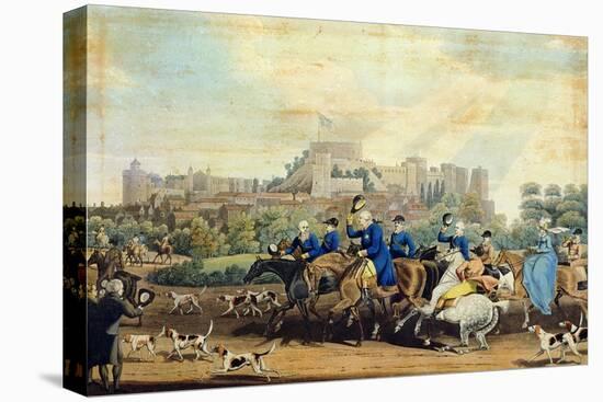 George III (1738-1820) Returning from Hunting, Engraved by M. Dubourg, 1820-James Pollard-Stretched Canvas