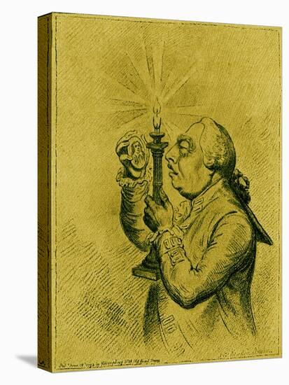 George III caricature by James Gillray-James Gillray-Stretched Canvas