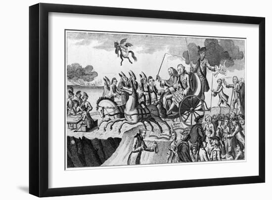 George III Cartoon, 1775-null-Framed Giclee Print