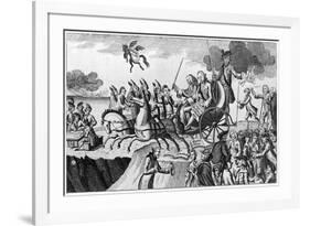 George III Cartoon, 1775-null-Framed Giclee Print