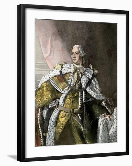 George Iii, King of England, in Gold Brocade Trimmed with Ermine, 1767-null-Framed Giclee Print