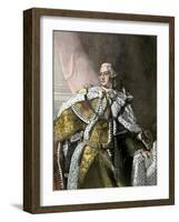 George Iii, King of England, in Gold Brocade Trimmed with Ermine, 1767-null-Framed Giclee Print