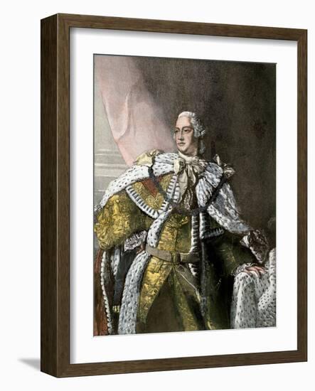 George Iii, King of England, in Gold Brocade Trimmed with Ermine, 1767-null-Framed Giclee Print