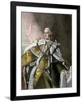 George Iii, King of England, in Gold Brocade Trimmed with Ermine, 1767-null-Framed Giclee Print