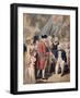 George III Presenting a Sword to Admiral Earl Howe, C1794-Isaac Cruikshank-Framed Giclee Print