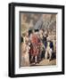 George III Presenting a Sword to Admiral Earl Howe, C1794-Isaac Cruikshank-Framed Giclee Print