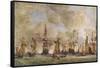 George III Reviews Fleet-Dominic Serres-Framed Stretched Canvas