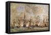 George III Reviews Fleet-Dominic Serres-Framed Stretched Canvas