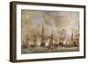 George III Reviews Fleet-Dominic Serres-Framed Art Print